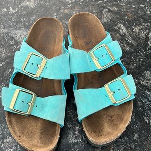 Birkenstock Arizona Turquoise Sandals Sz 7